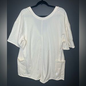 Free People | Hotshot Tee Romper | Ivory‎ | NWOT | Large | Call Out